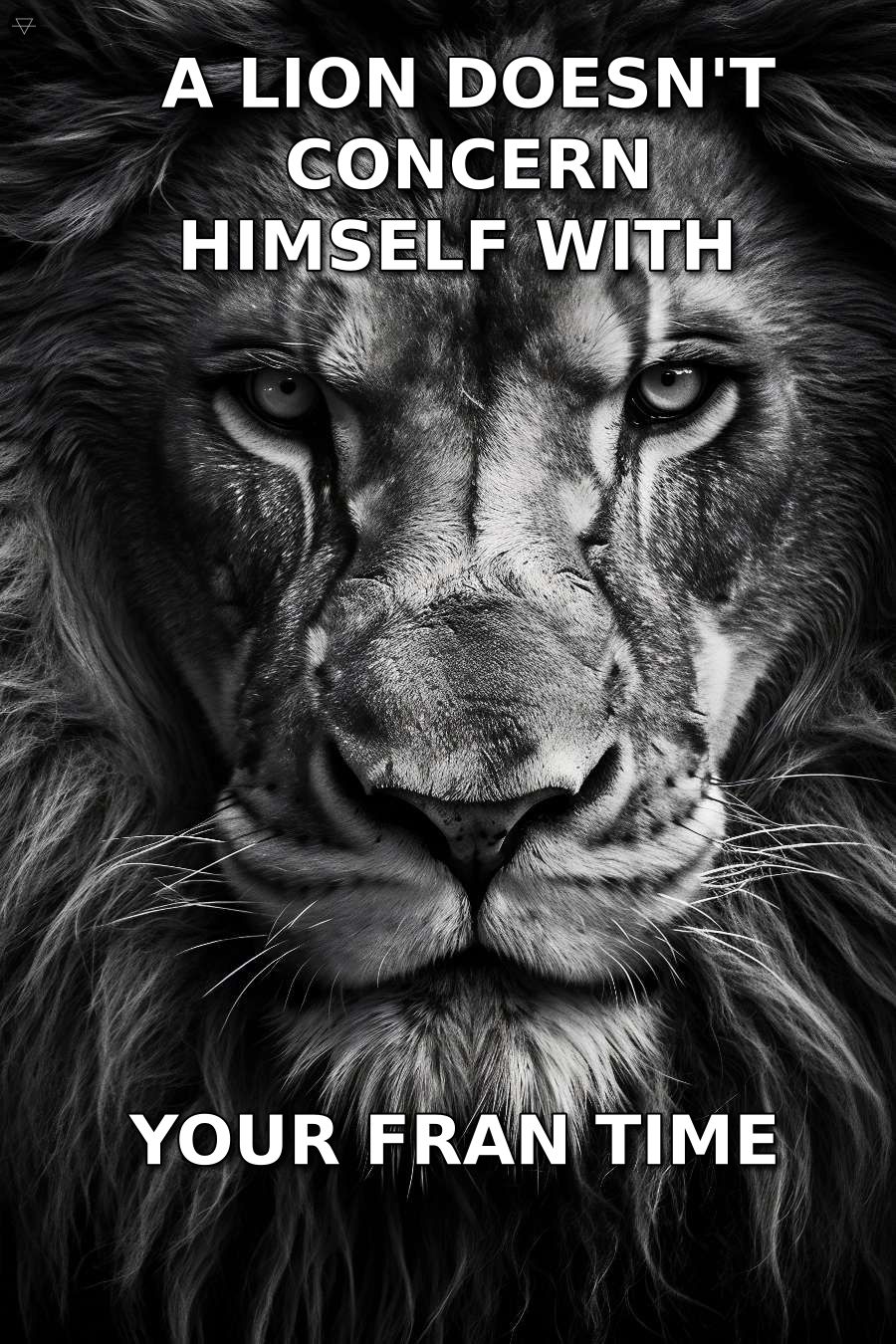 A Lion Doesnt Concern Himself meme dismissing the obsession with knowing her CrossFit Fran time