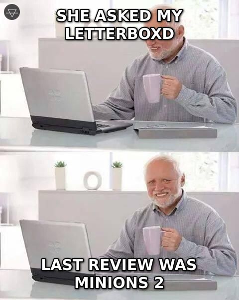 Hide the Pain Harold meme about embarrassing Letterboxd profile